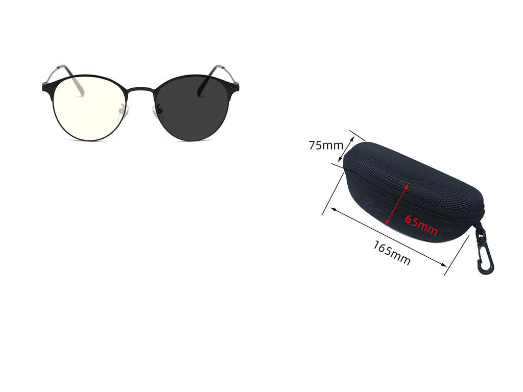 Metal Retro Plain Glasses Fashion Anti-blue Light Glasses