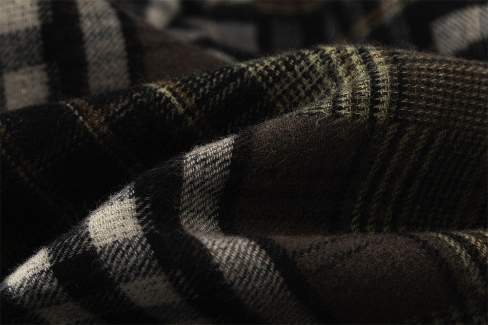 Fashion Plaid Casual Straight Trousers Men