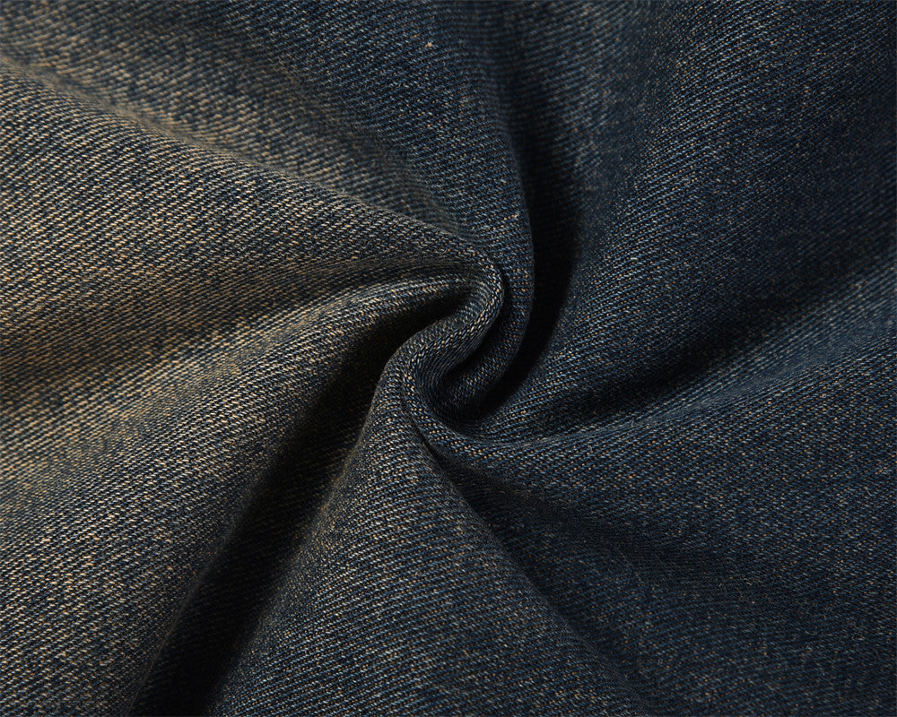 Inkjet Denim Straight-leg Trousers Men